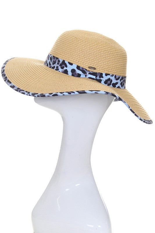 CC Brand Leopard Print Sun Hat